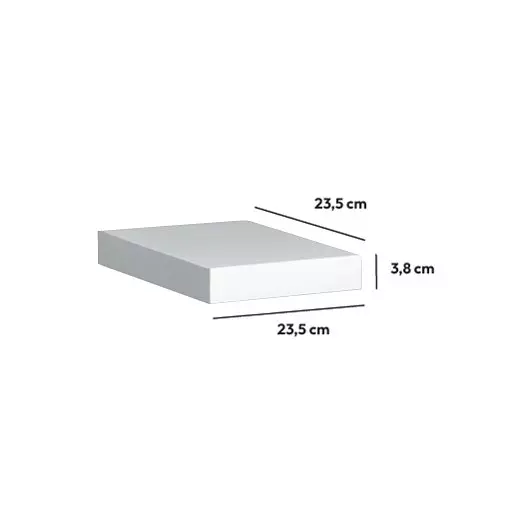 Etagère murale en bois (23,5 cm) Fixy Blanche