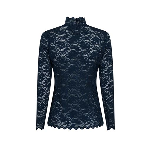 Neo Noir Liza Laceflower Bluse, Navy, 34