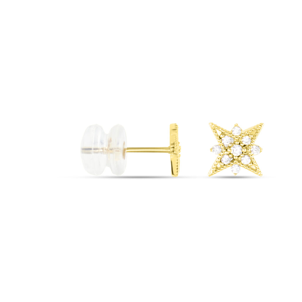 Boucles D'oreilles Puces Konstantsia Or Jaune Oxyde
