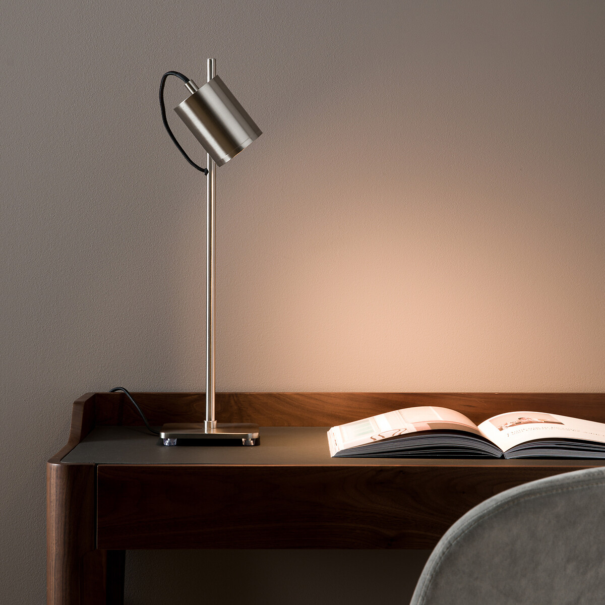AM.PM<br>Luminária de teto, acabamento em níquel acetinado, Girevole