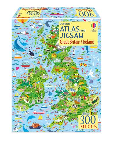 Atlas & Jigsaw Great Britain & Ireland - Usborne Book and Jigsaw (Paperback)