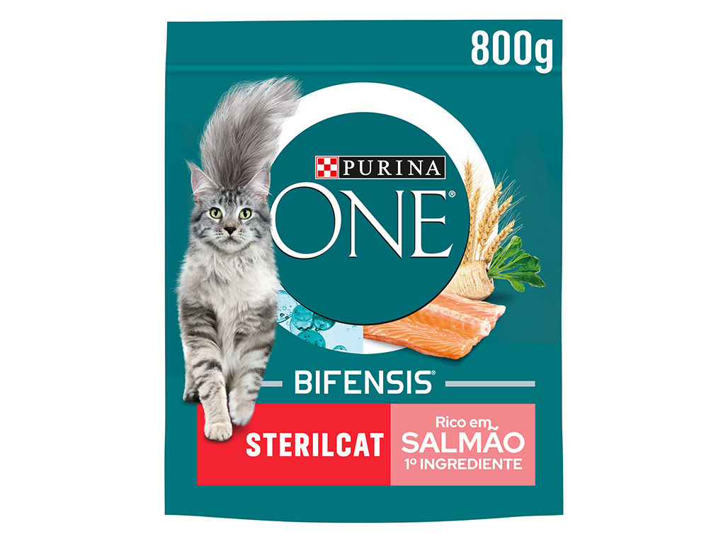 RAÇÃO PARA GATO PURINA ONE ESTERILIZADO COM SALMÃO 800G