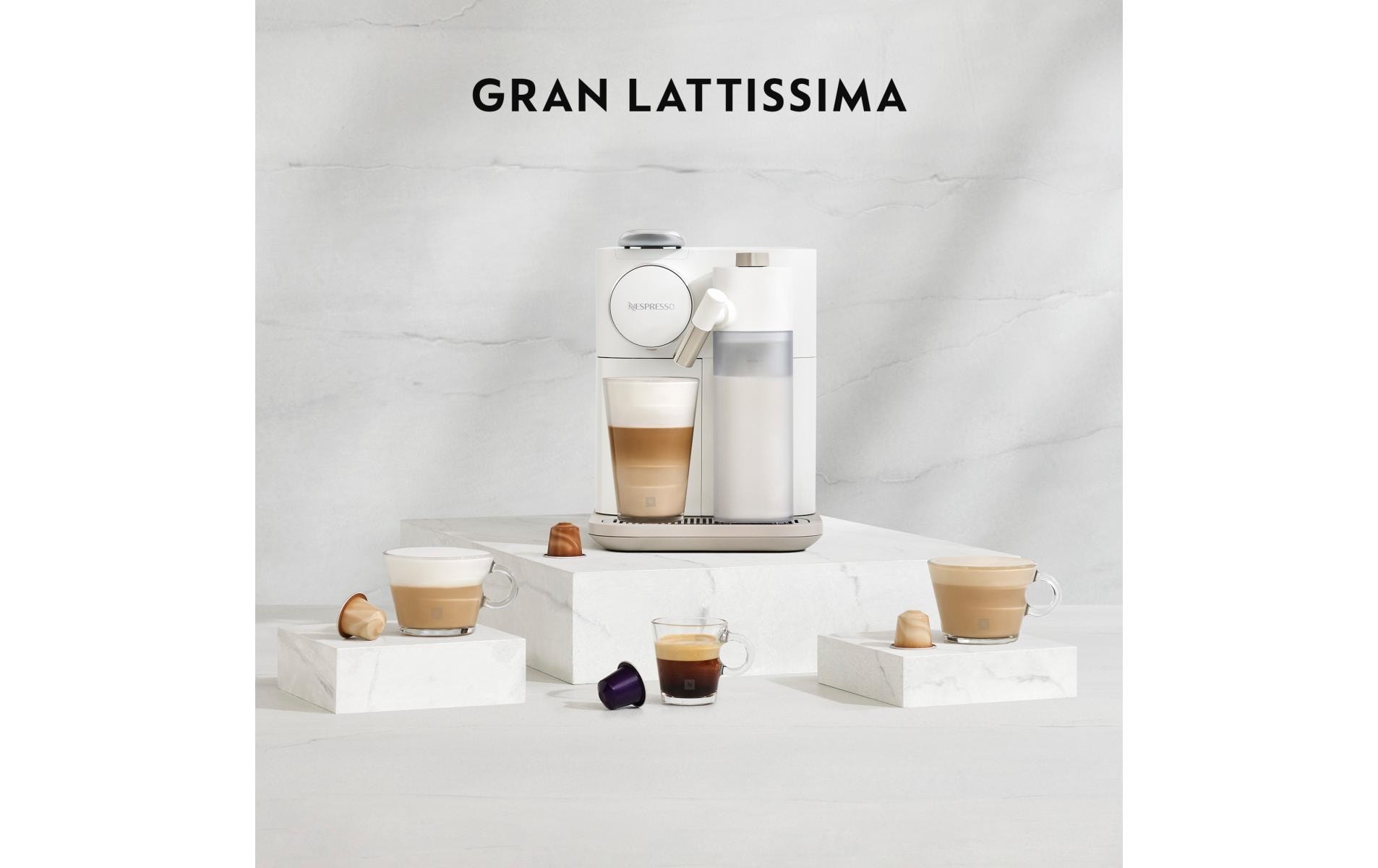 Kaffeemaschine Nespresso Gran Lattissima EN 640.W Weiss<br>Kapselmaschine der Original Line mit Milchsystem und automatischer Spülfunktion