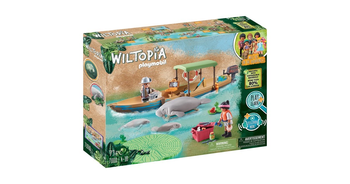 PLAYMOBILWiltopia - Boottocht naar de zeekoeien Constructiespeelgoed  (71010)