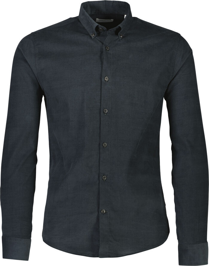 Lindbergh Fine corduroy shirt L/S Deep green