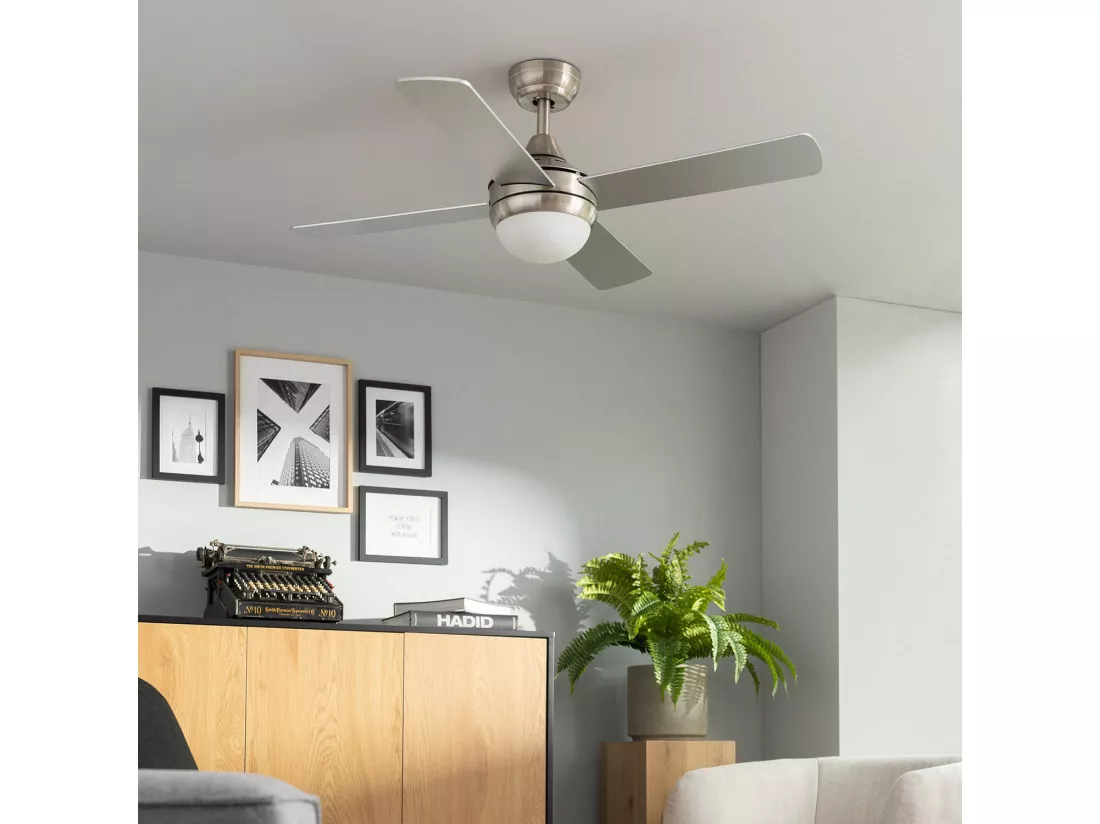 Ventilateur de Plafond Navy Nickel 110cm Nickel
