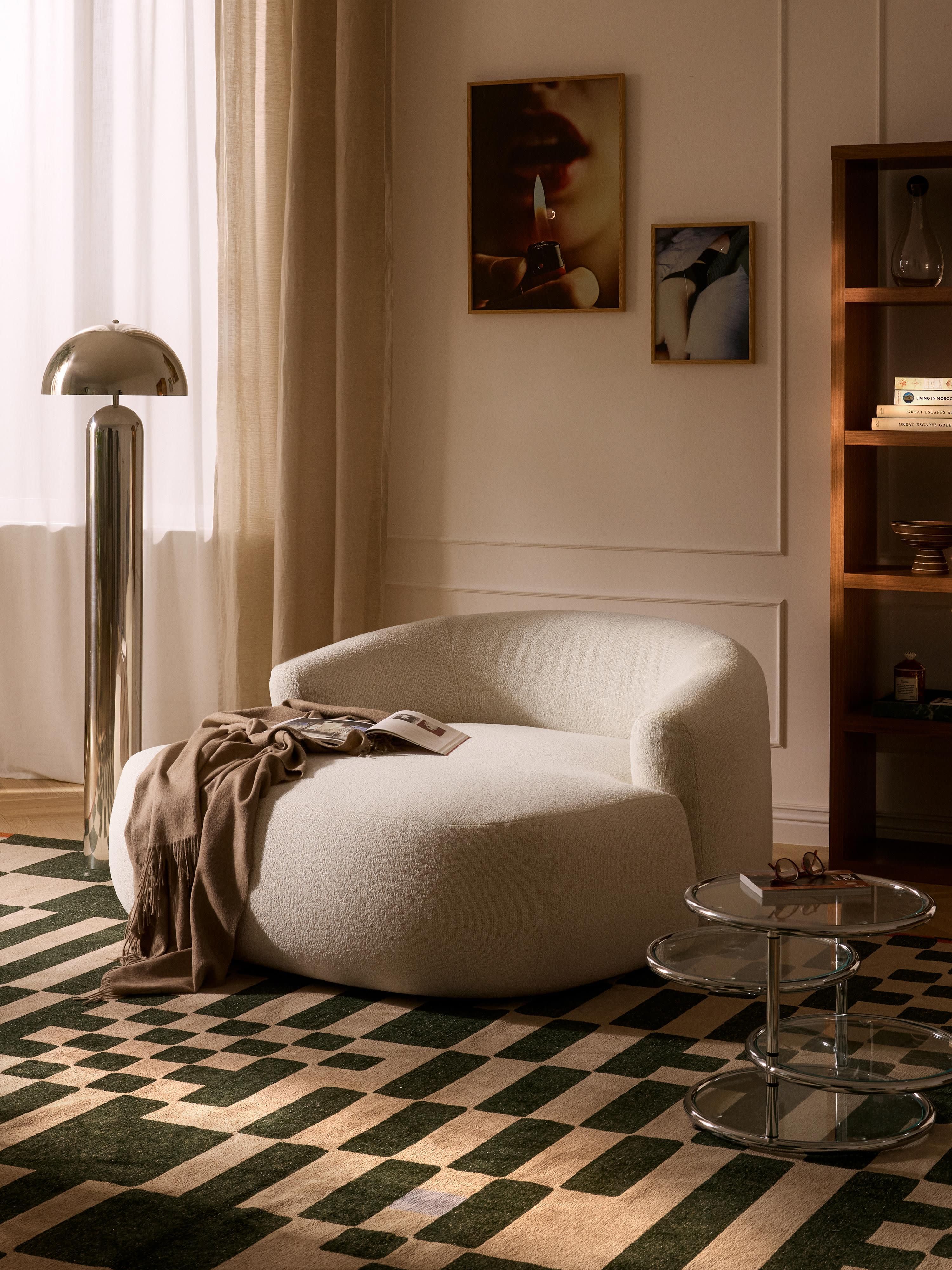XL bouclé loungefauteuil Sofia