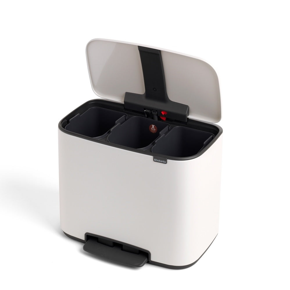 Brabantia Bo Pedaalemmer 3 x 11 L  - Wit