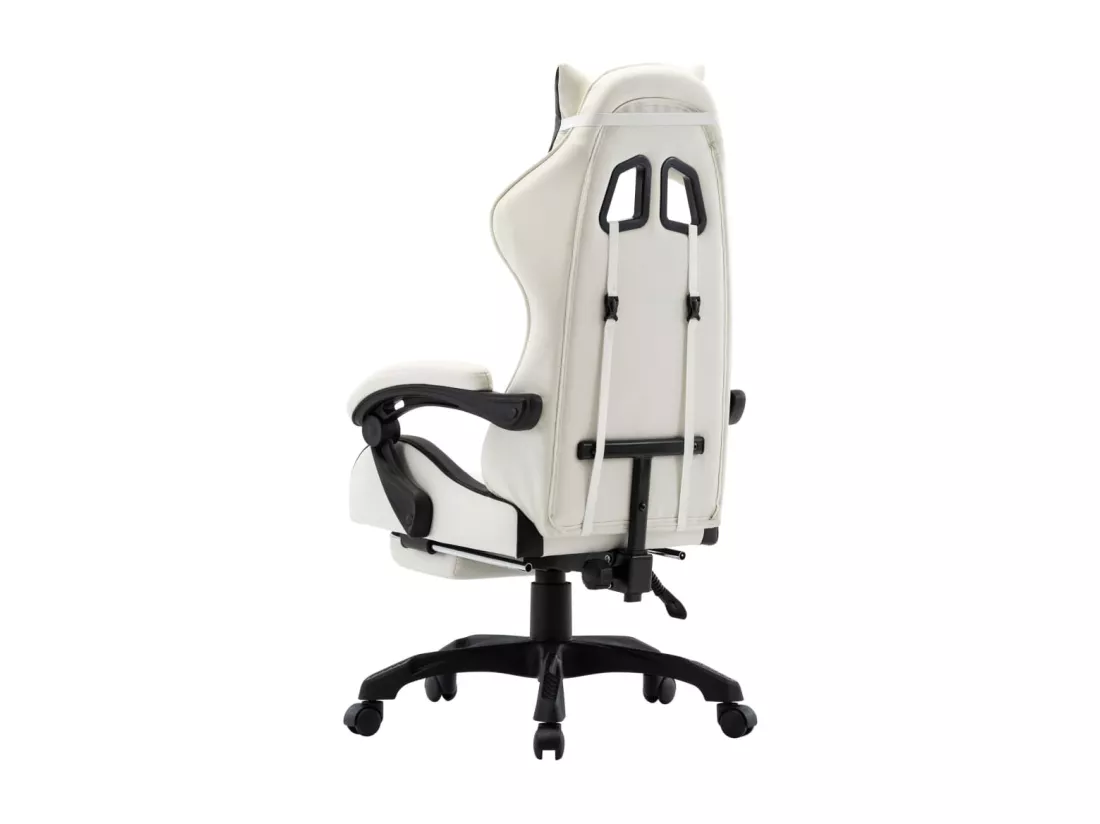Chaise fauteuil siège pivotante cuir noire 64 x 65 x 119 cm 02_0024223