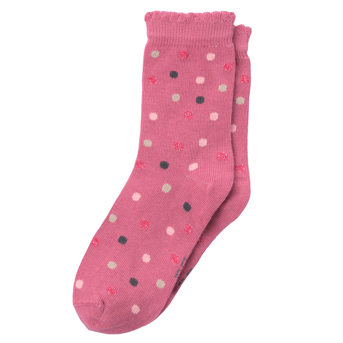 Topolino 3 Paar Mädchen Socken mit Einhorn-Motiven beige / pink / dunkelgrau