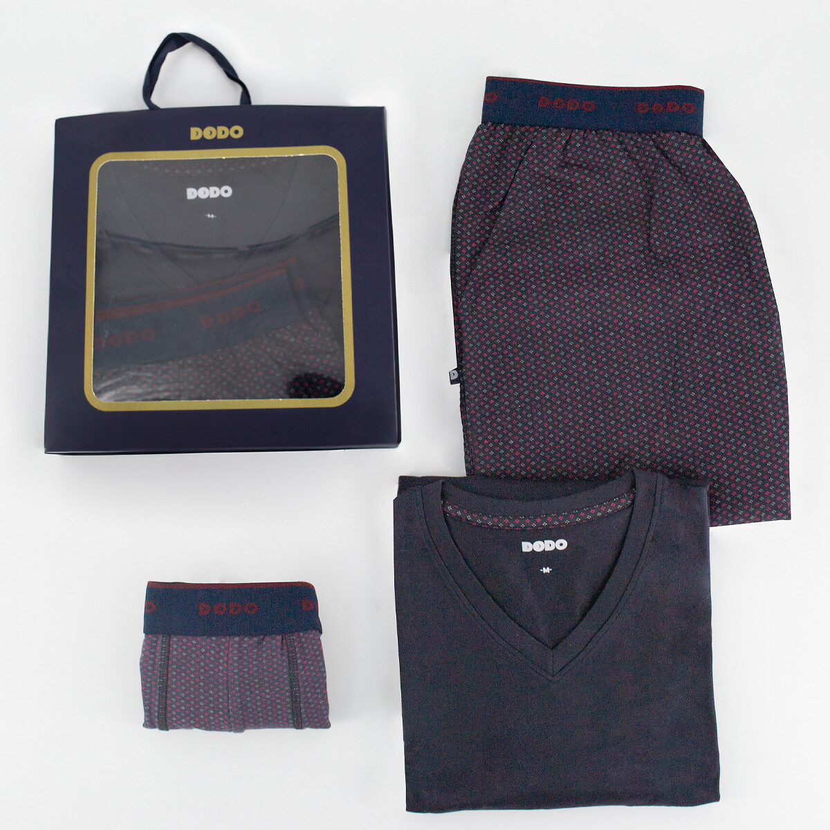 DODO<br>Conjunto de presente: pijama + cueca boxer