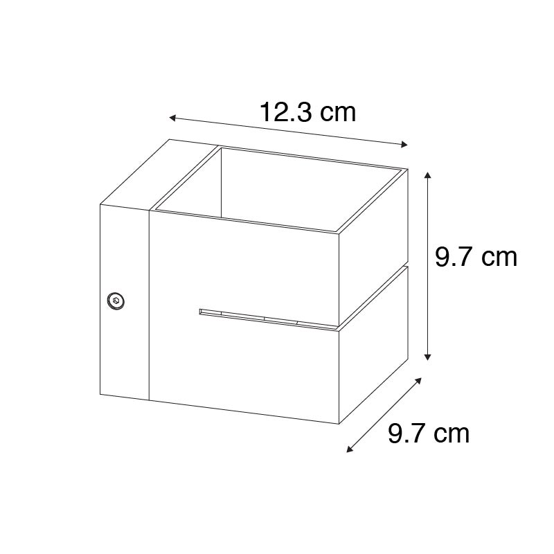 Moderne wandlamp, wit, 9,7 cm – Transfer Groove