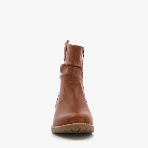 Blue Box dames enkellaarsjes cognac