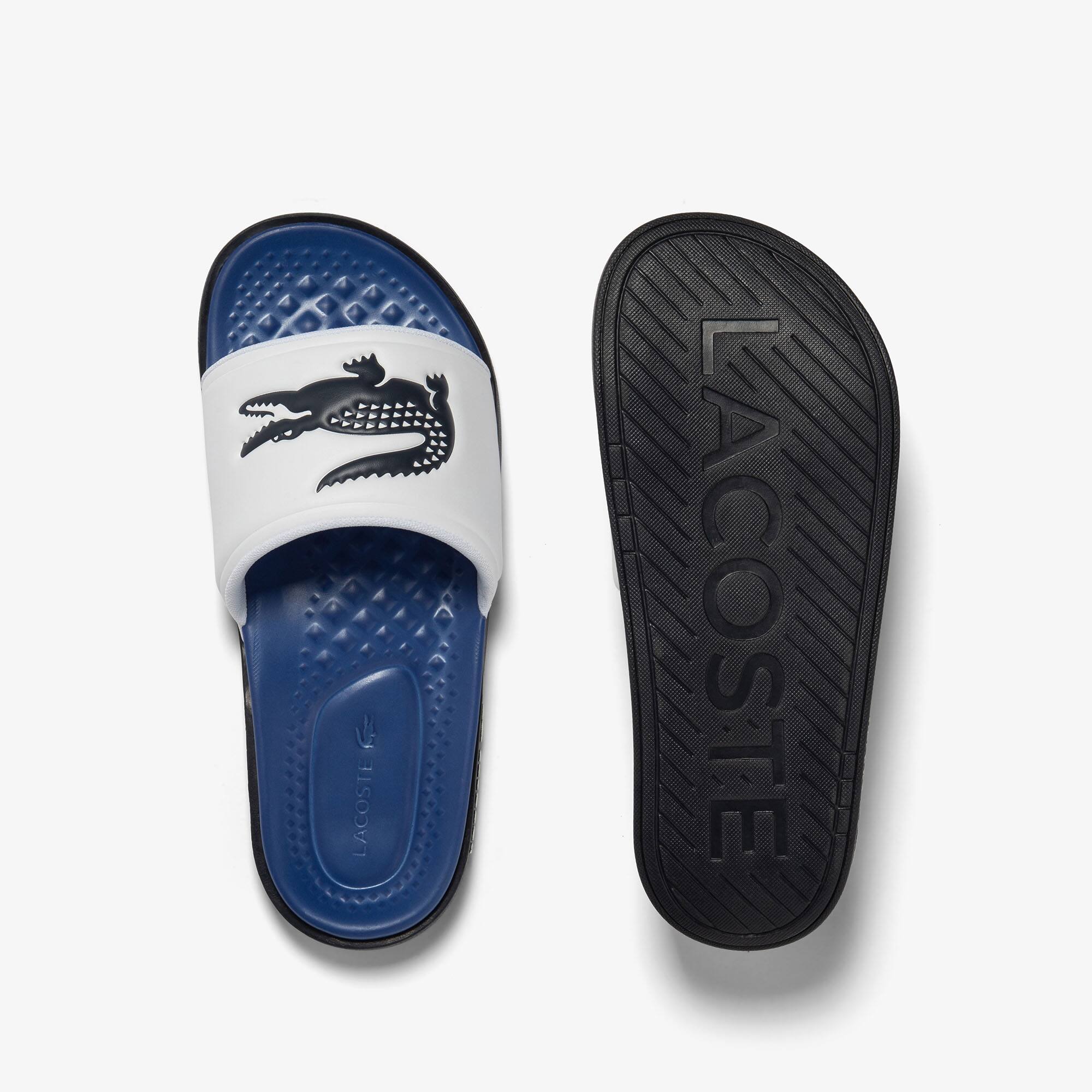 Claquettes Croco Dualiste homme Lacoste en synthétique Claquettes & Sandales - Blanc - Lacoste - Homme