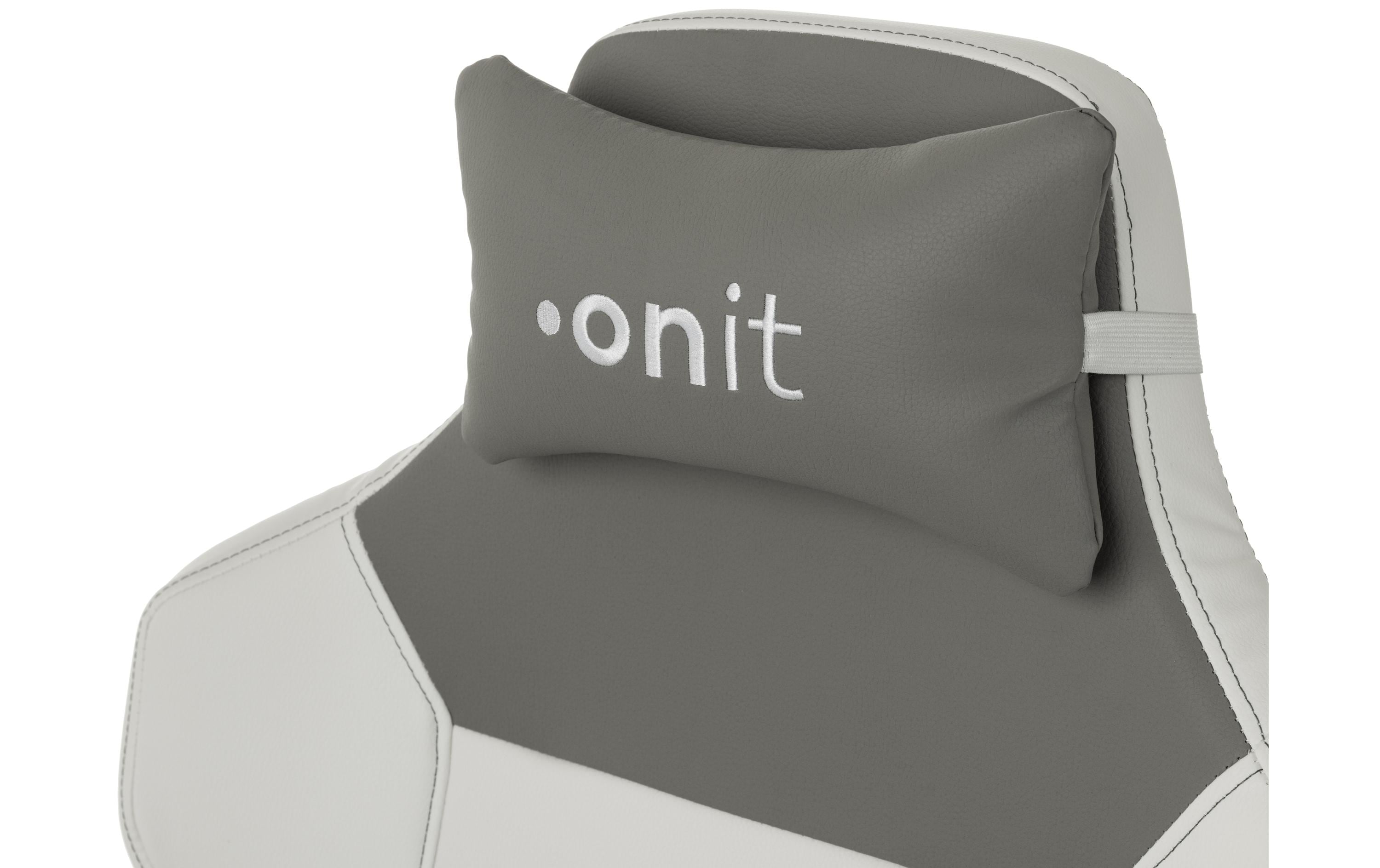 Gaming-Stuhl Weiss/Grau<br>Ergonomischer Stuhl für lange Gaming-Sessions und Arbeitstage