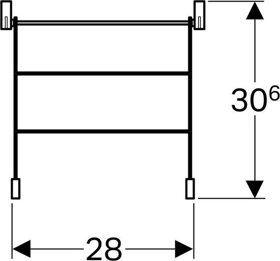 Geberit 300 Basic Norma rooster voor uitstortgootsteen met buffers chroom