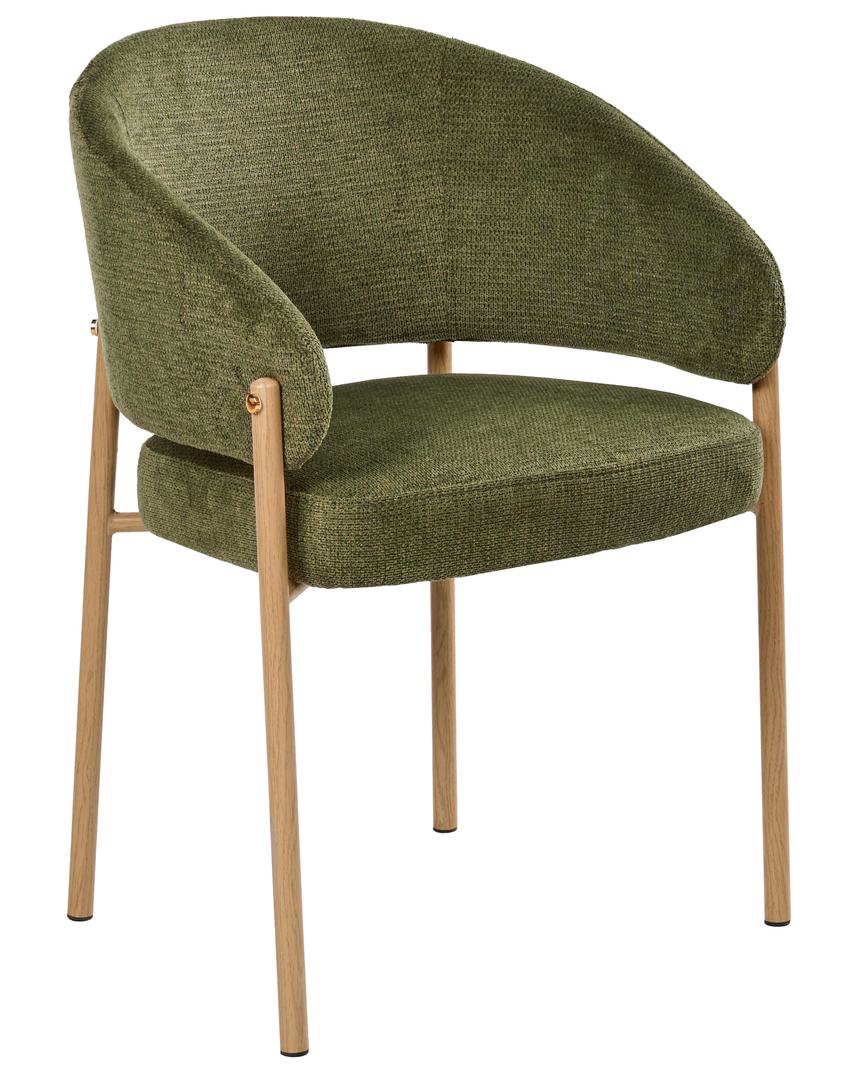 Set van 2 eetkamerstoelen ZANE Stof Groen