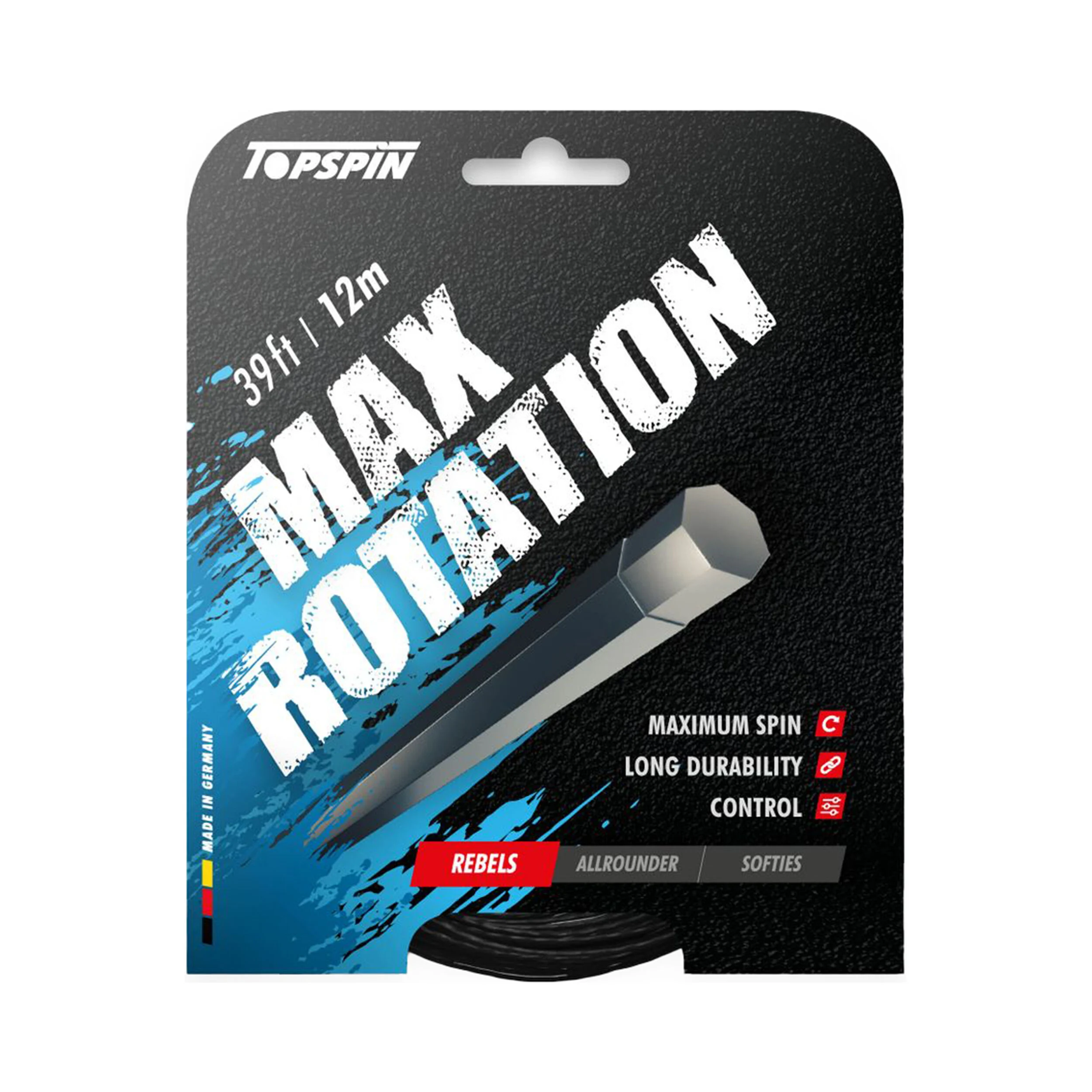 Topspin Max Rotation 12m Cordage En Garniture - Noir