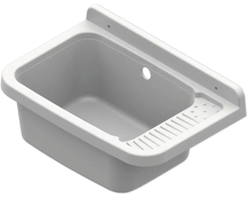 Spoelbak 50,8 x 33,8 cm, mat wit