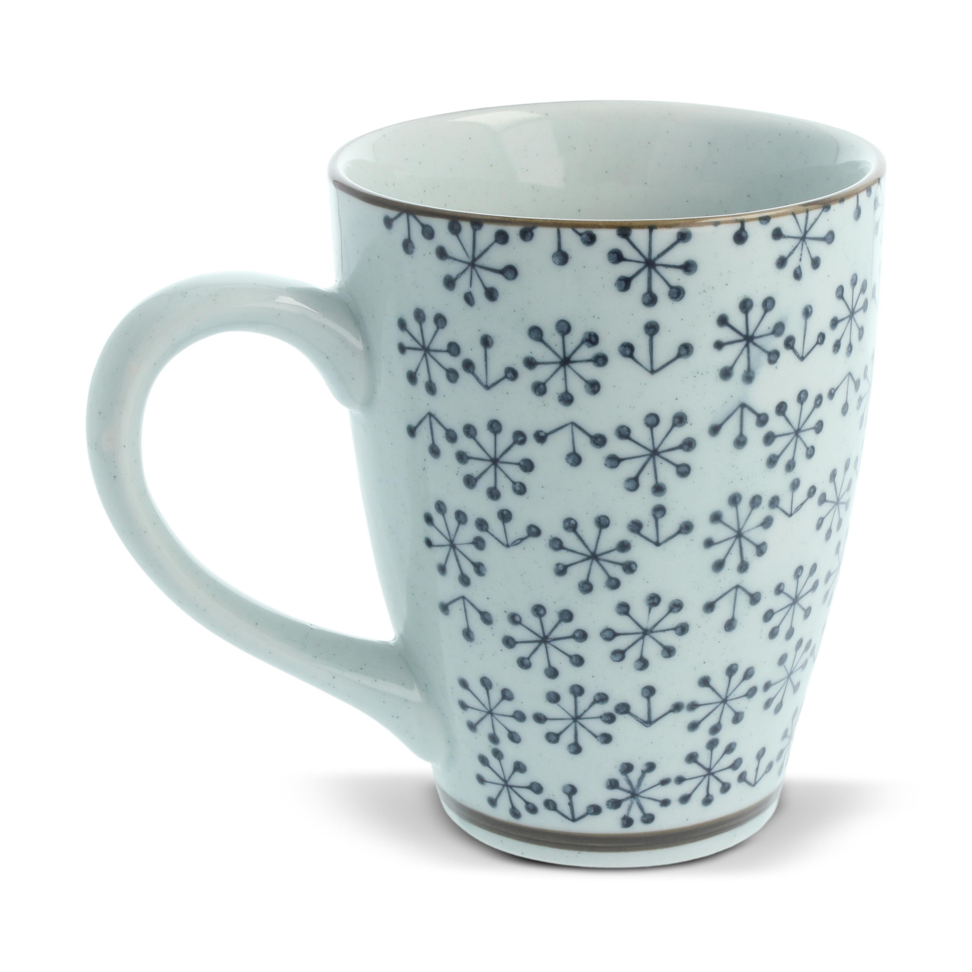 Tasse Gordes 'Breakfast', beige, blau, H 12 cm, Ø 9,5 cm zu 4,80
