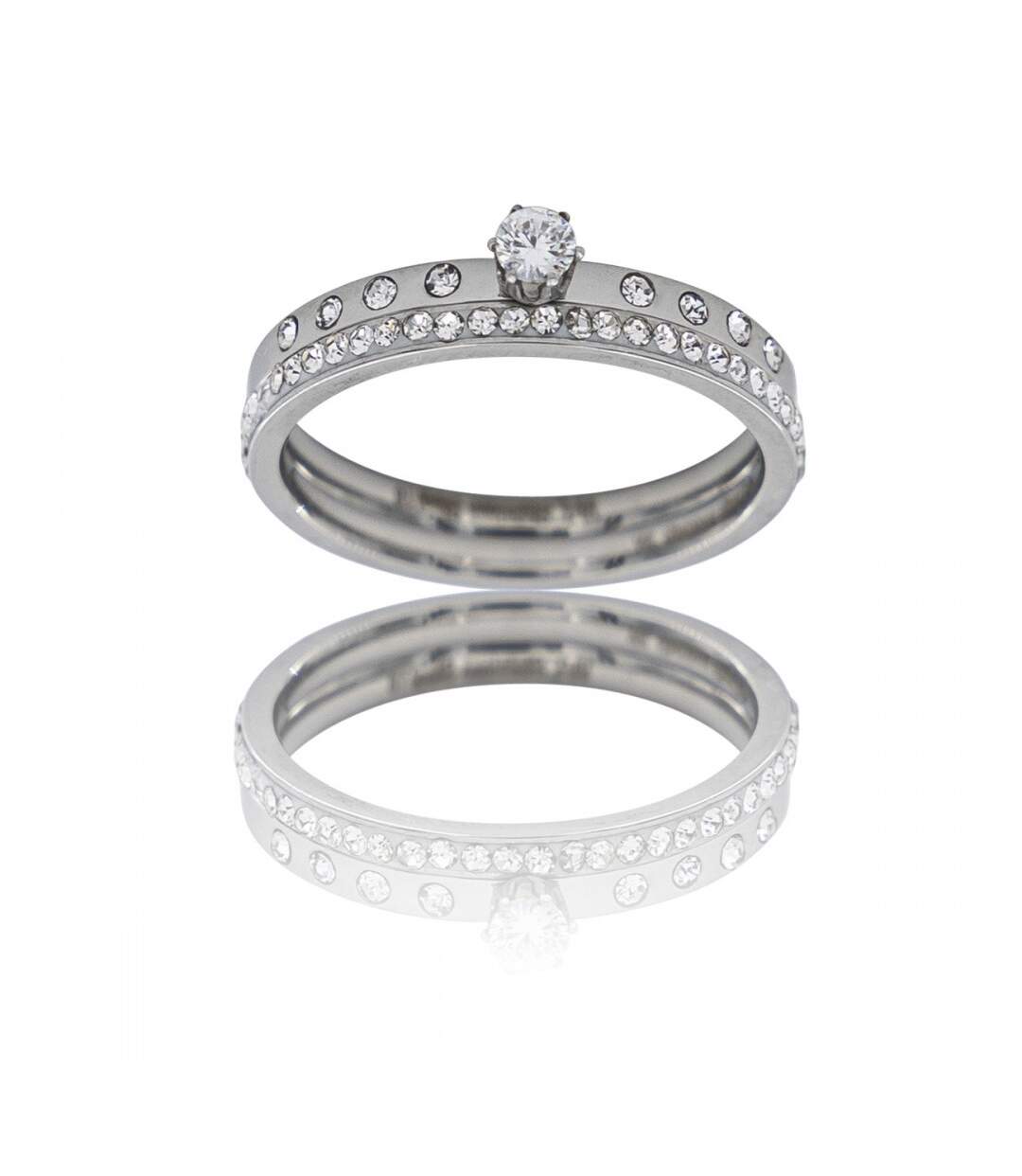 Coffret Duo de Bagues Strass Femme BORA