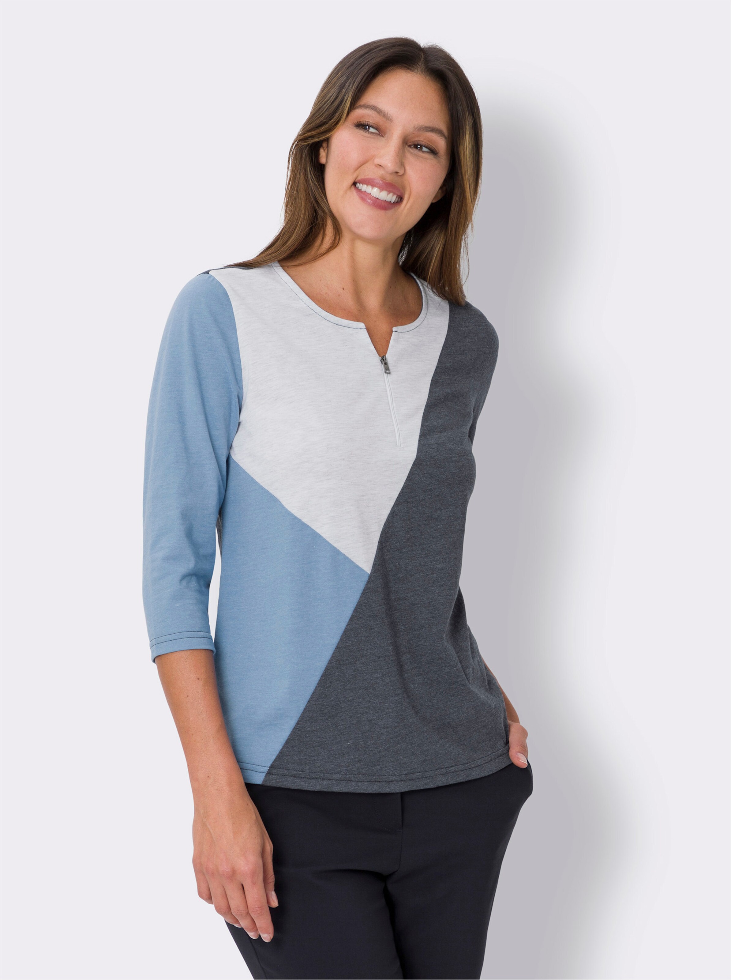 34-Arm-Shirt in Patch-Optik