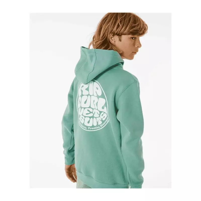 Sweat junior RIPCURL Wetsuit Icon Hood-Kid Dusty Green 12