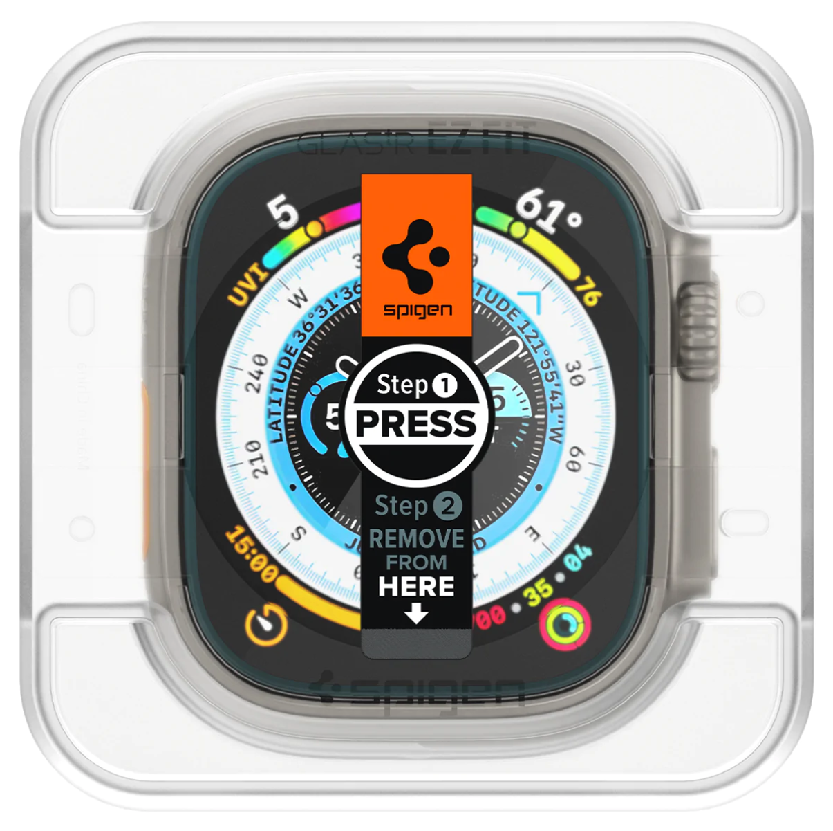 (2er Set) Apple Watch Ultra 3 / Ultra 2 / Ultra (49mm) Glas Tr EZ Fit Panzer Glas Case Friendly   Montagerahmen (AGL05556)