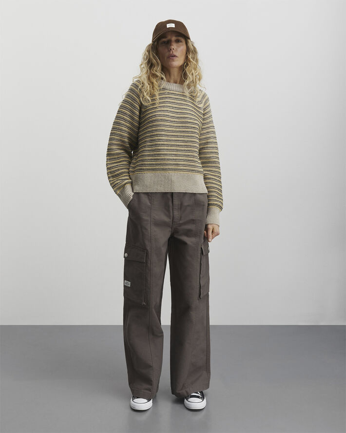 Mads Nørgaard - Copenhagen Stripey Martha Sweater Gul og sand med striber