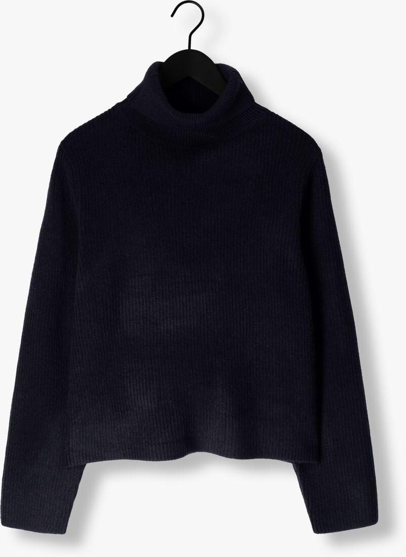 blauwe co'couture coltrui row rib rollneck
