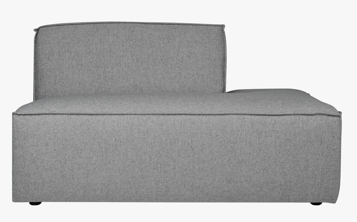 Modulsofa åpen ende høyre grå - 134x93x73 cm