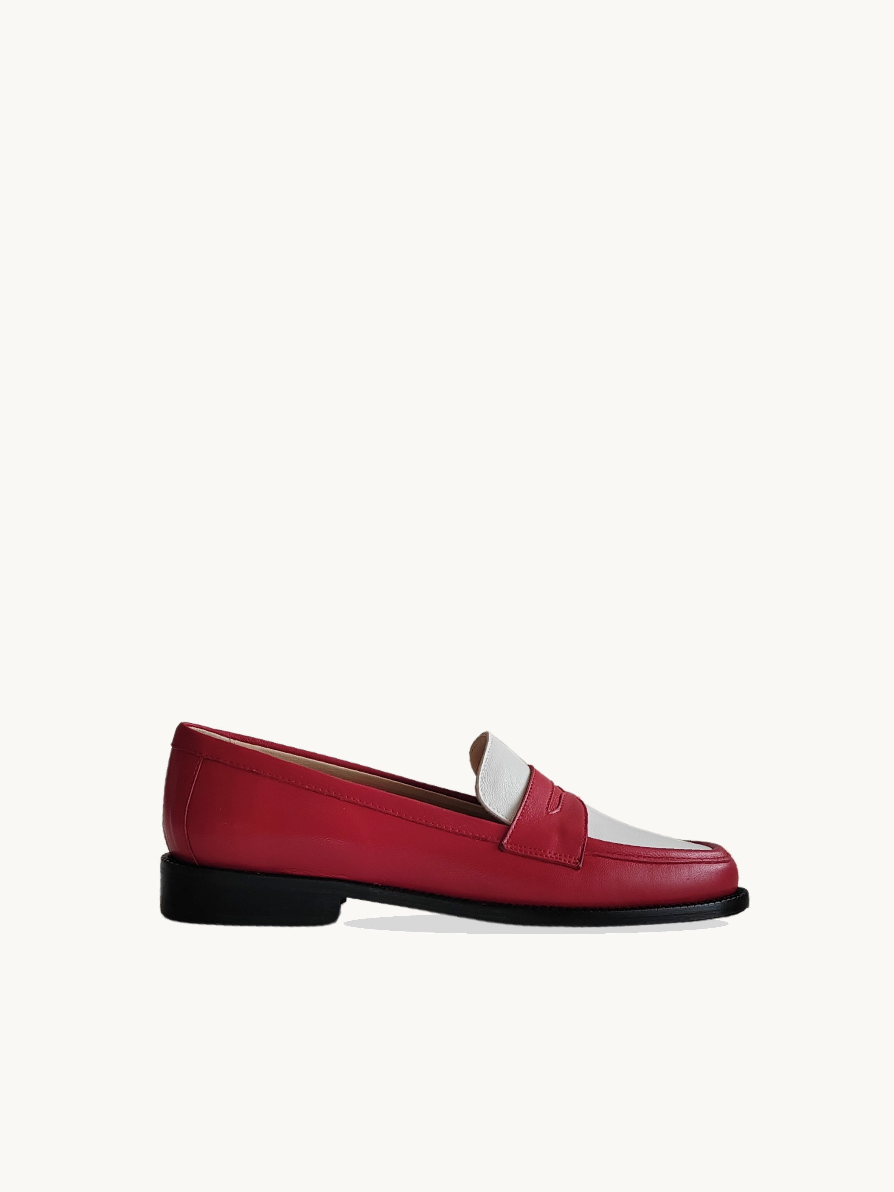 LISSA MULTI RED - Mocassins en cuir nappa | Rouge
