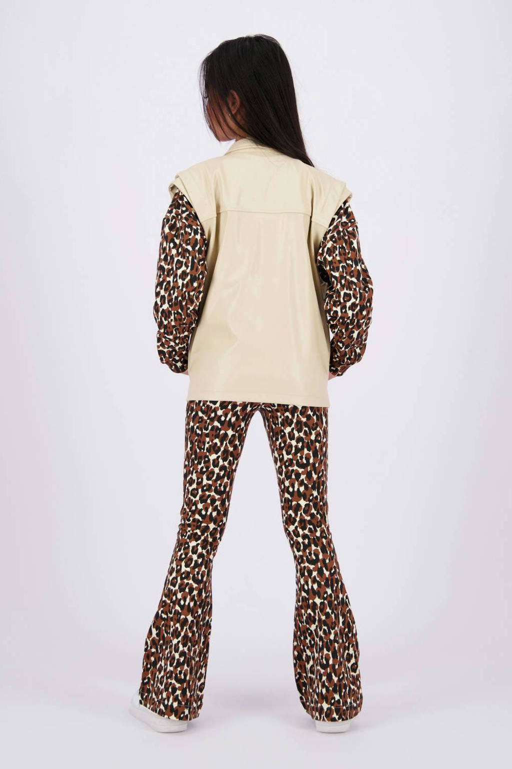 Raizzed imitatieleren gilet Isabel beige