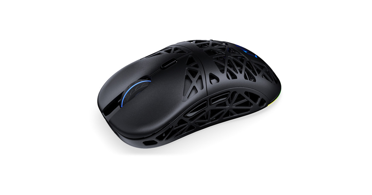 ENDORFYLIV Wireless gaming muis  (Zwart, 12.000 DPI, ARGB, USB-C / 2.4 GHz / Bluetooth)