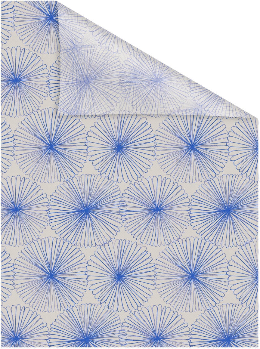 LICHTBLICK ORIGINAL Fensterfolie »Fensterfolie selbstklebend, Sichtschutz, Flower wheel - Blau« 1 Stk. blickdicht glatt statisch haftend