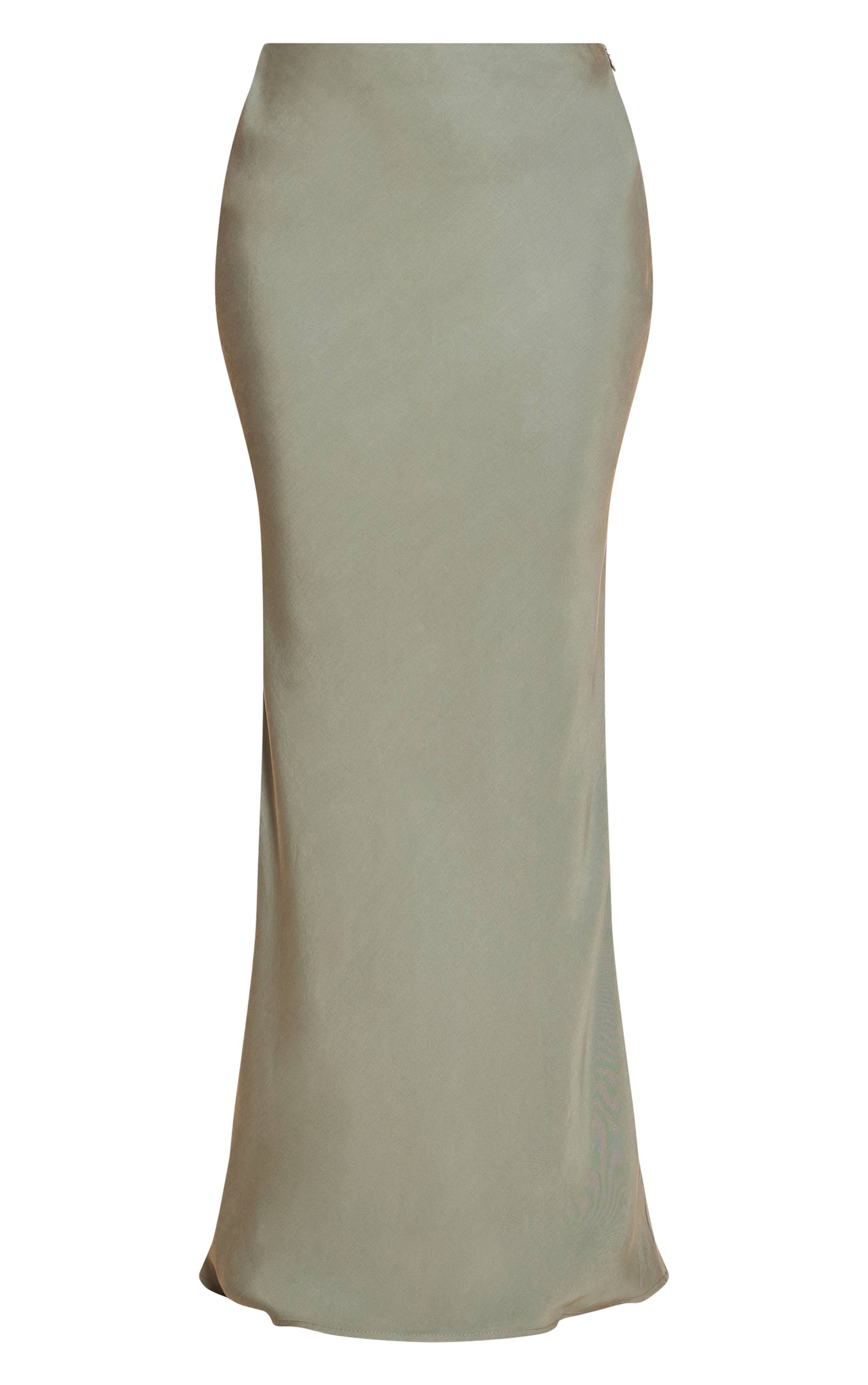 Gris Ardoise Jupe Longue Basique En Tencel