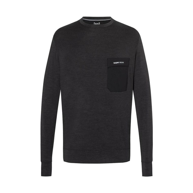 Super.natural Alpine Pocket Crew Pullover Men