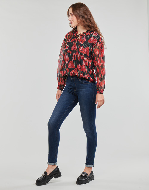 Only - ONLMARISE LUREX L/S STRING TOP CS PTM - Rouge