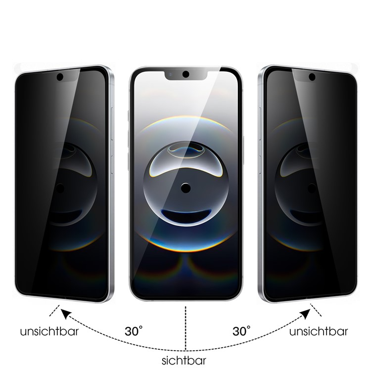 iPhone 16e Privacy Vollbild Panzer Glas Display Full-Screen (Anti-Spy)