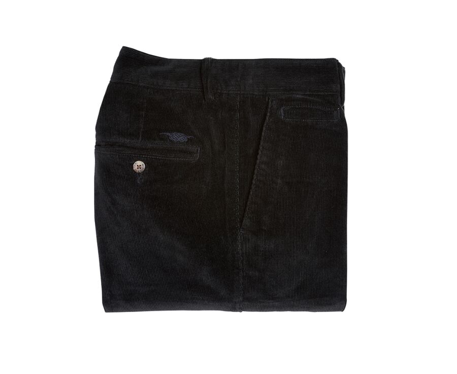 Pantalon chino velours côtelé homme Bleu Nuit - NORMAN