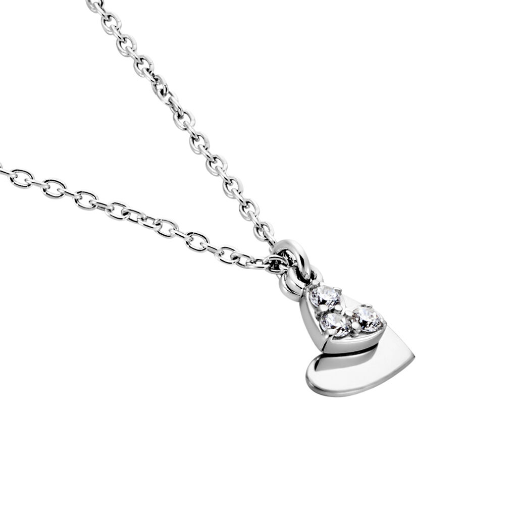 Collier Salli Argent Blanc Oxyde De Zirconium