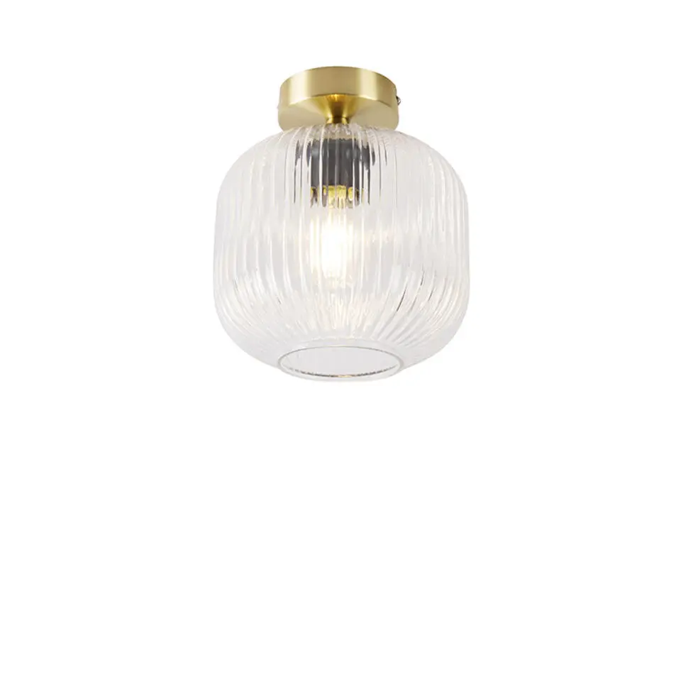 Qazqa plafondlampen karel goudkleurig e27