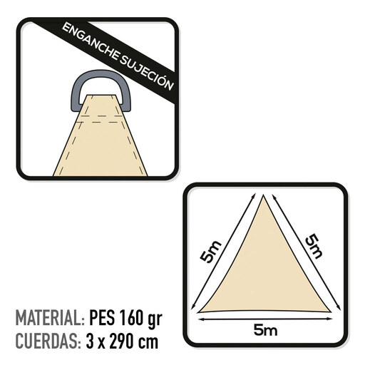 Toldo triangular de sombreamento para jardim Aktive