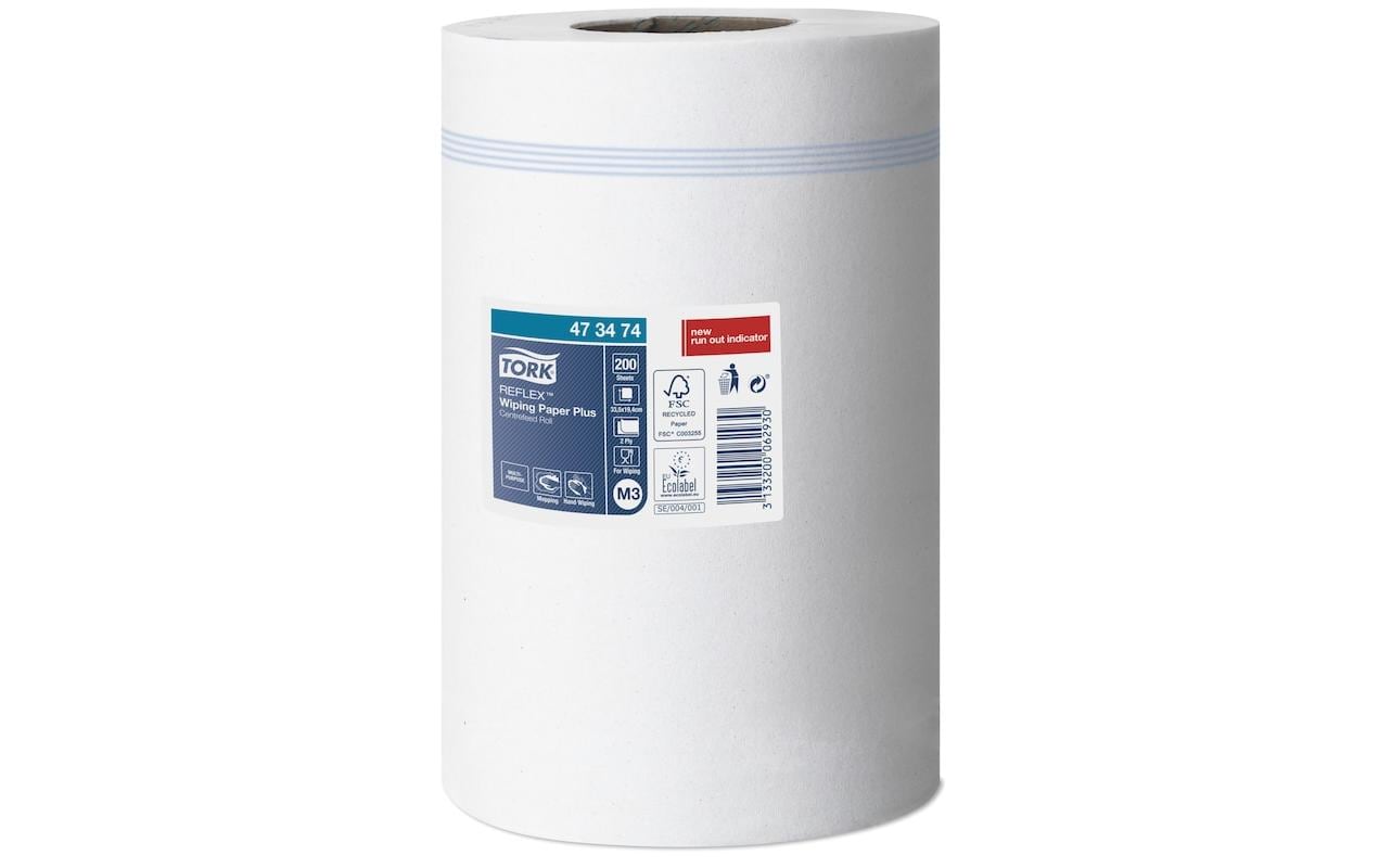 Putztuchrolle Mini Reflex 9 StückPraktische Rolle mit 2-lagigen Reinigungstüchern aus Papier