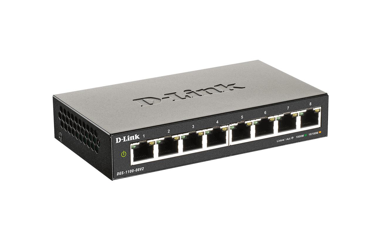 Switch DGS-1100-08V2 8 PortGigabit Smart Managed SwitchesDGS‑1100 Serie
