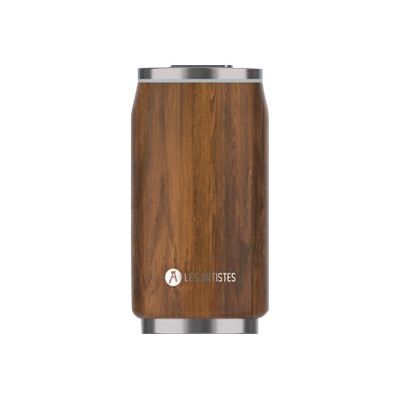 Les Artistes Paris - Canette isotherme - bois - 280 ml - acier inoxydable