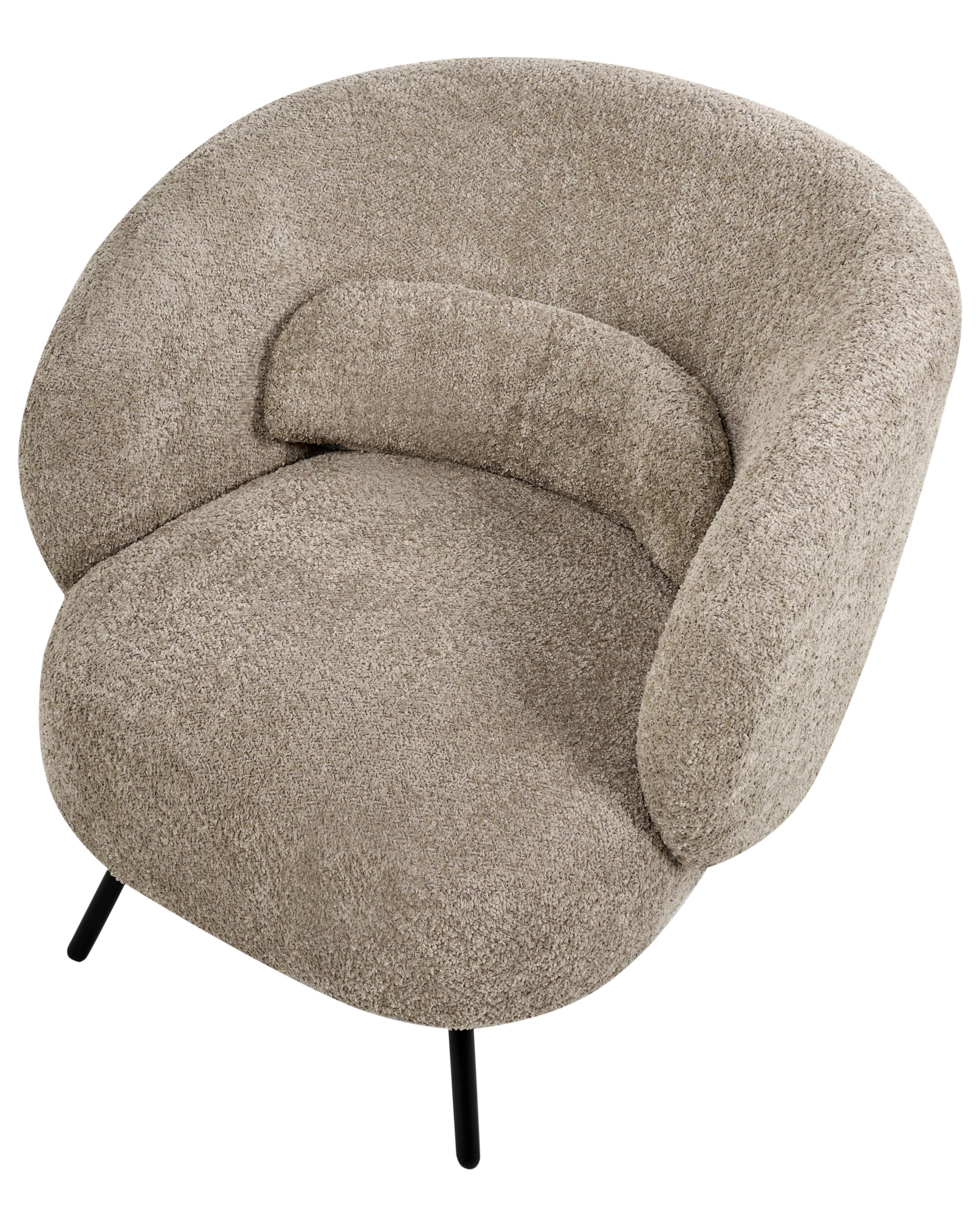 Fauteuil MAKELA Bouclé Taupe