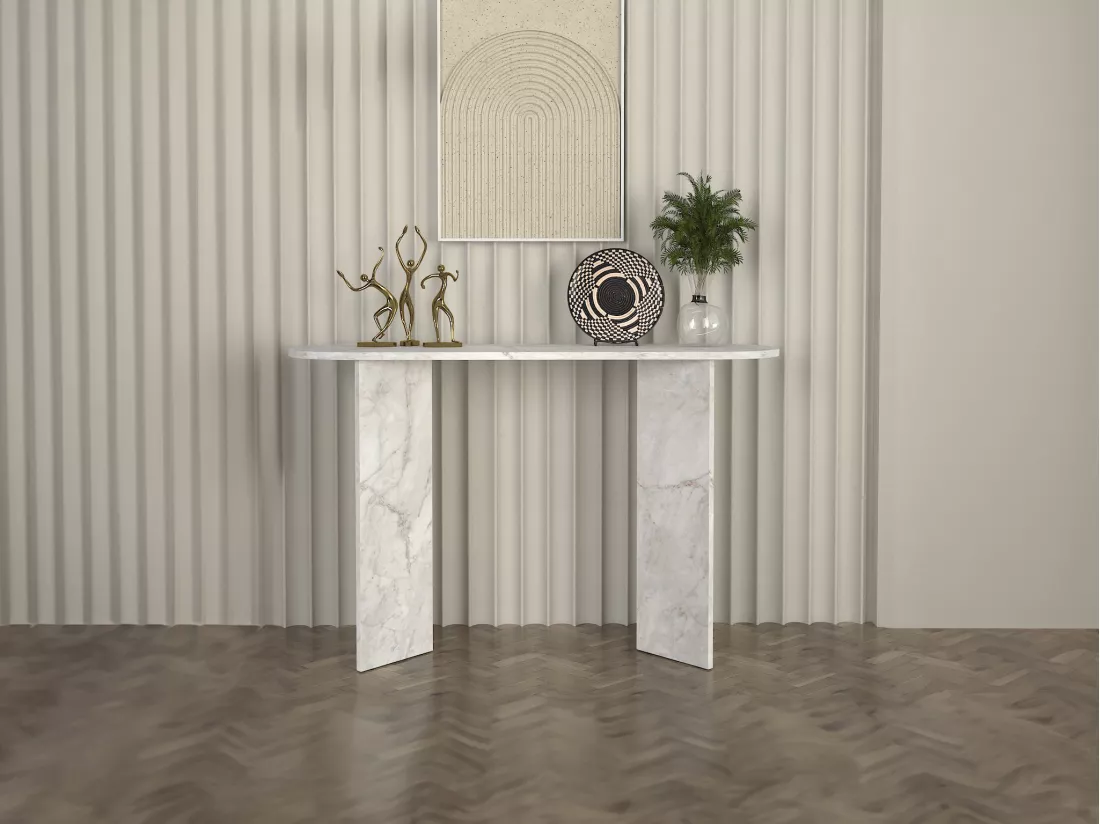 Console - Effet marbre blanc - TOPANIA