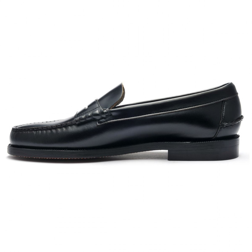 CLASSIC DAN REGULAR Noir MOCASSIN-Mocassin pour homme en cuir pleine fleur