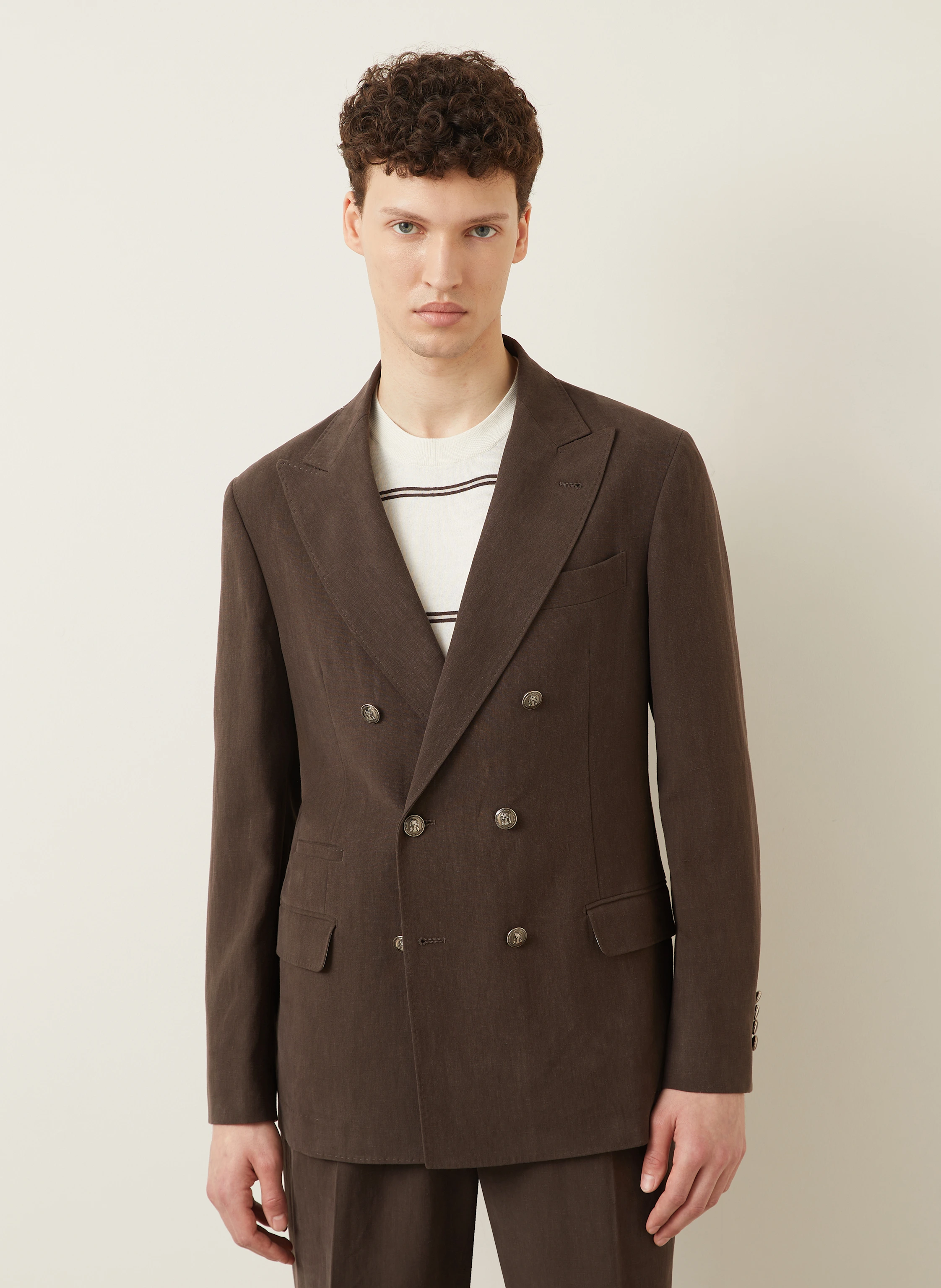 BRUNELLO CUCINELLI Anzug Extra Slim Fit aus Leinen